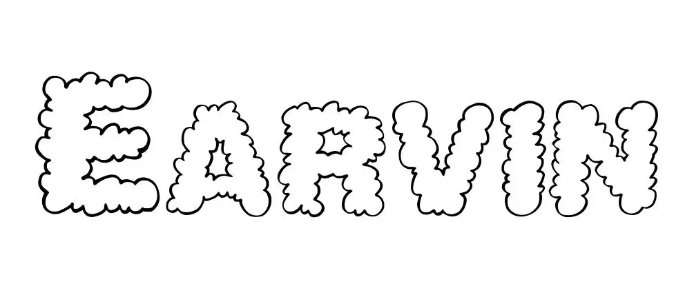 Coloriage Earvin - Prénom à imprimer