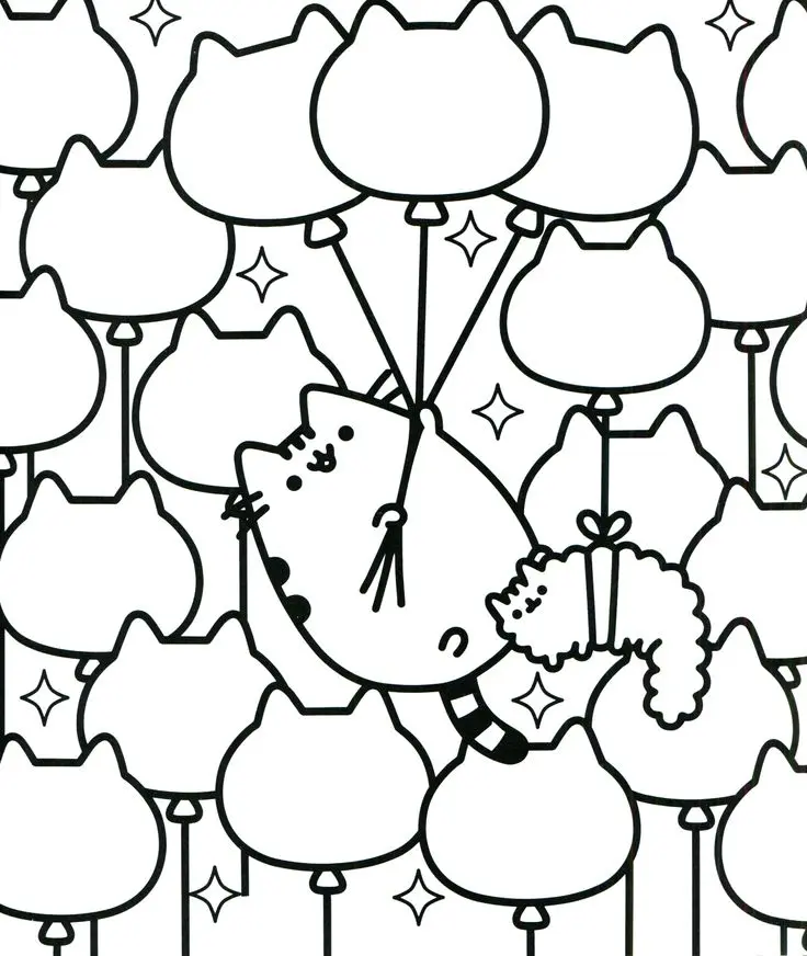 Coloriage Pusheen le Chat pour les Tout-Petits - Pusheen à imprimer