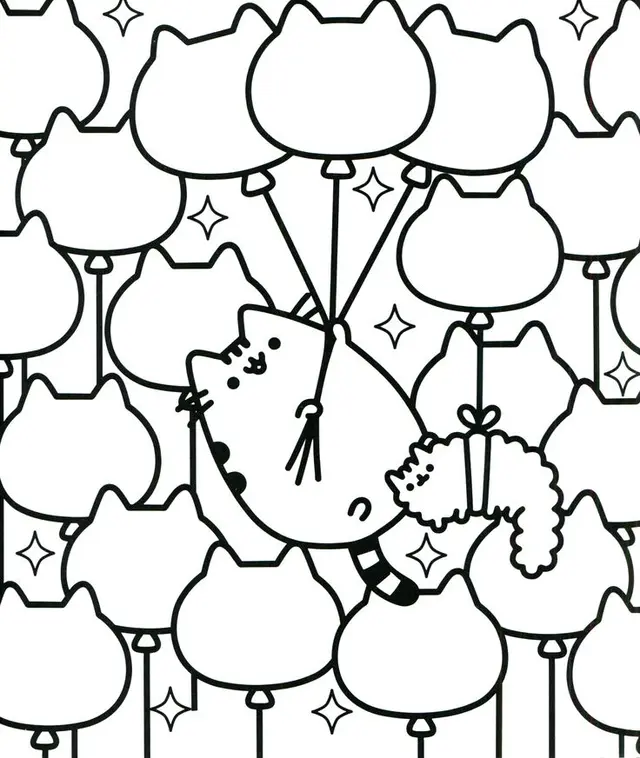 Coloriage Pusheen le Chat pour les Tout-Petits - Pusheen à imprimer