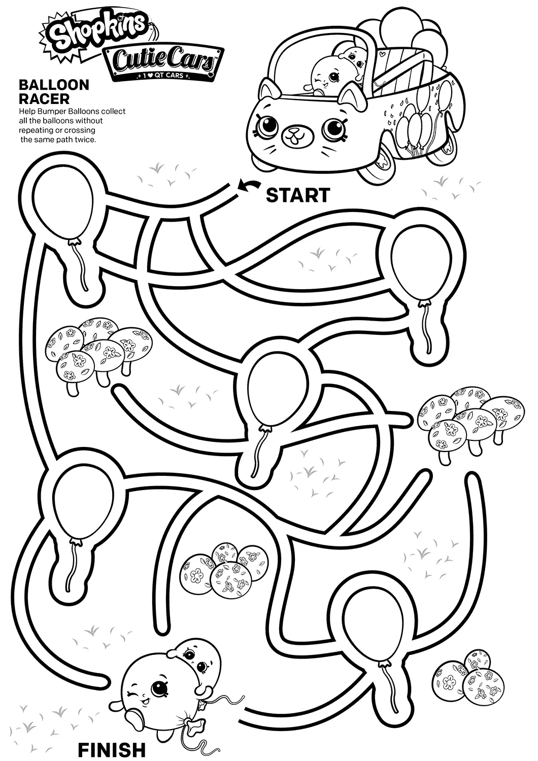 Coloriage Labyrinthe Shopkins facile pour enfants - Shopkins à imprimer