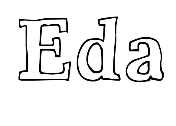 Coloriage Eda - Prénom à imprimer
