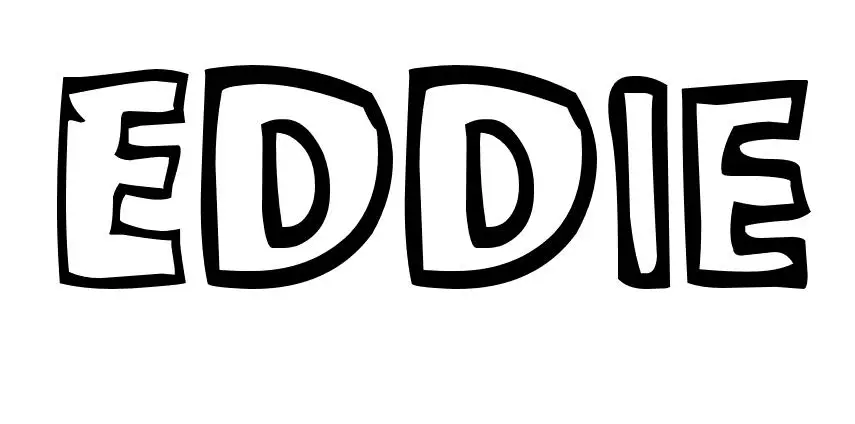 Coloriage Eddie - Prénom à imprimer