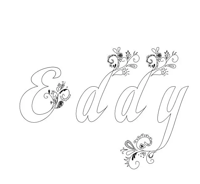 Coloriage Eddy - Prénom à imprimer