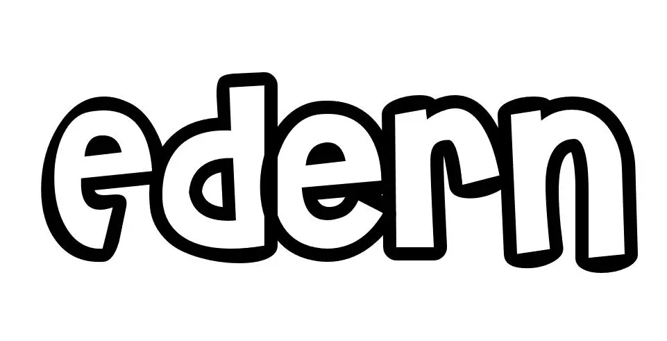 Coloriage Edern - Prénom à imprimer