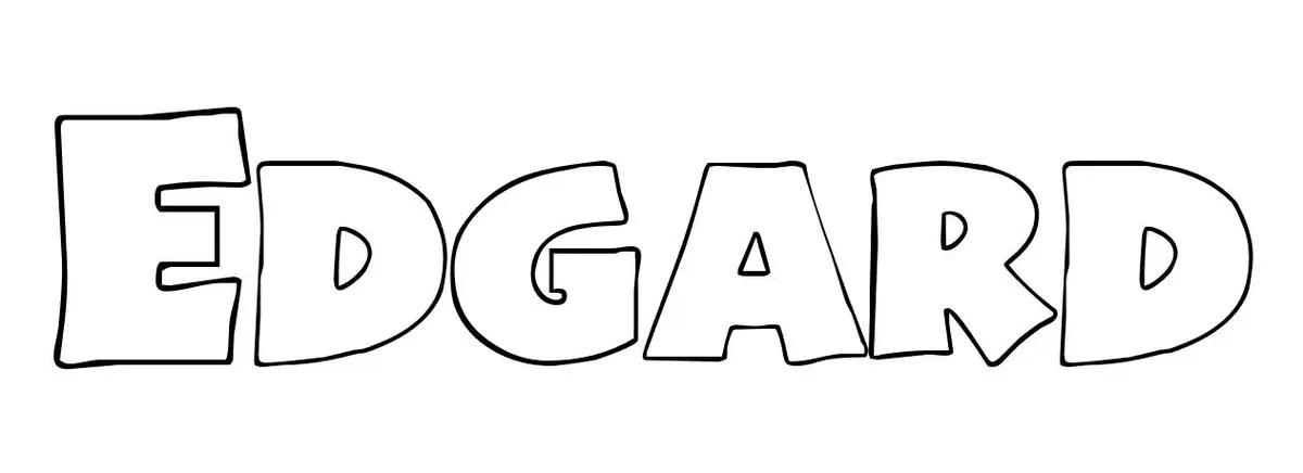 Coloriage Edgard - Prénom à imprimer