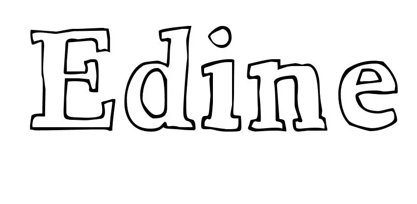 Coloriage Edine - Prénom à imprimer