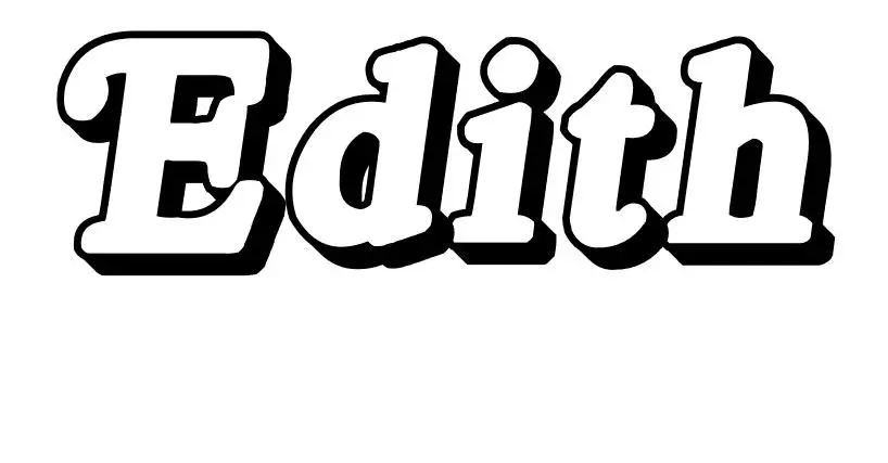 Coloriage Edith - Prénom à imprimer