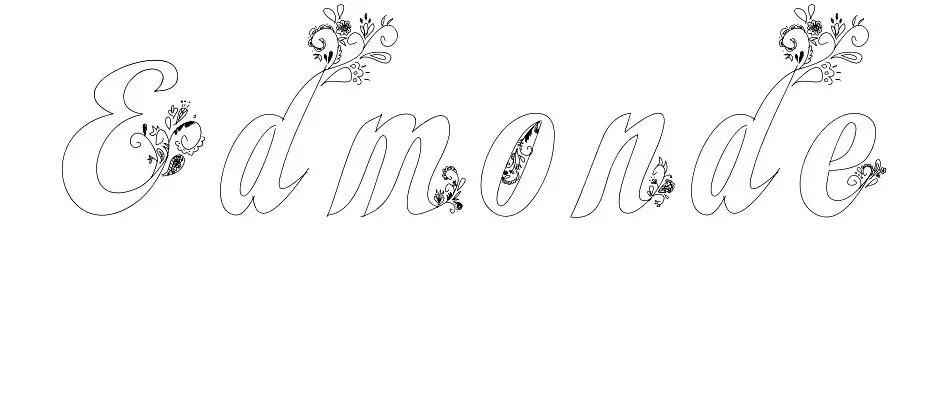 Coloriage Edmonde - Prénom à imprimer