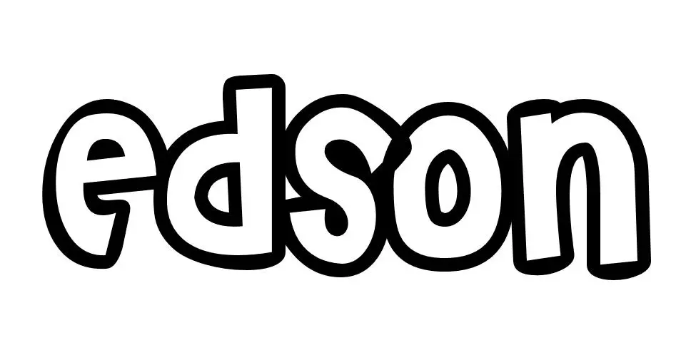 Coloriage Edson - Prénom à imprimer