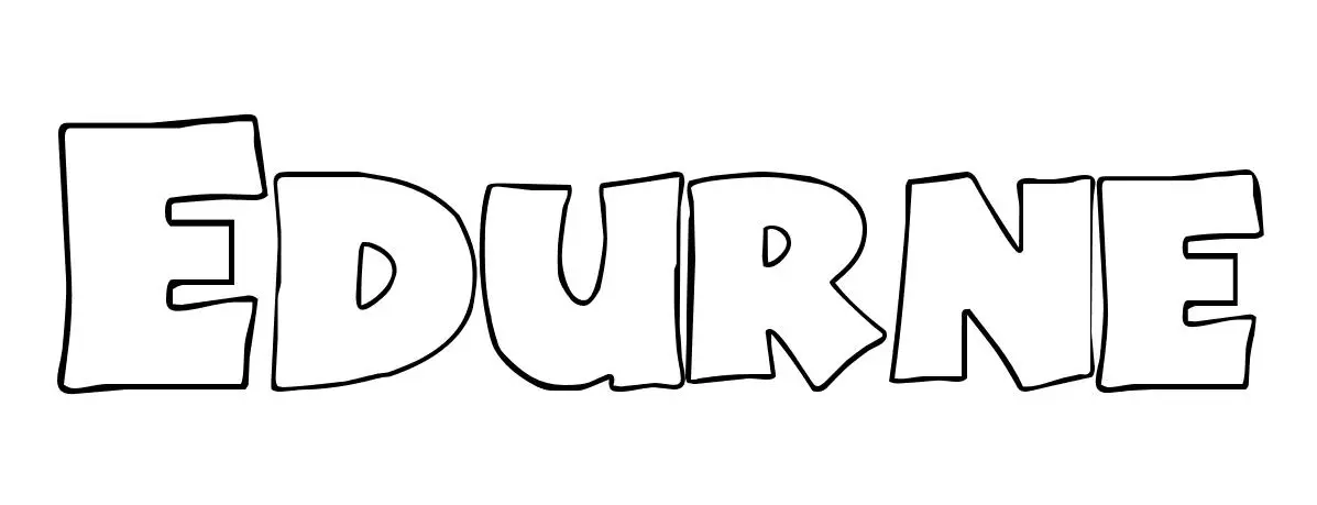 Coloriage Edurne - Prénom à imprimer