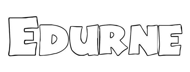 Coloriage Edurne - Prénom à imprimer