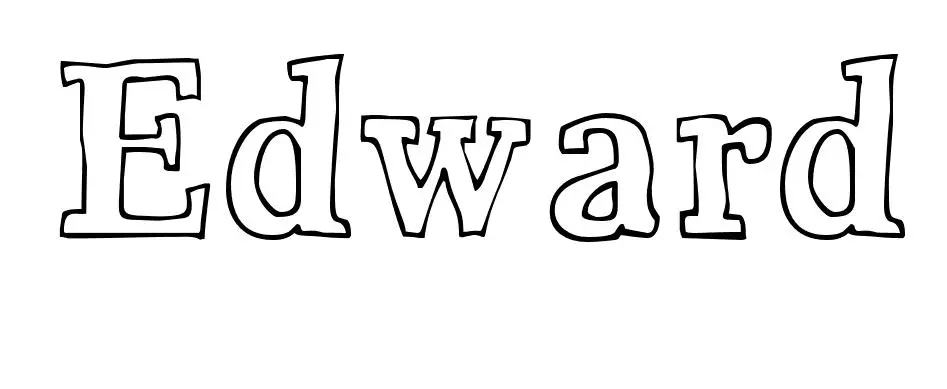 Coloriage Edward - Prénom à imprimer