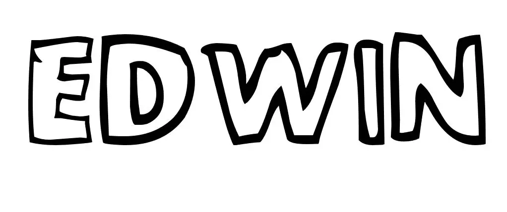 Coloriage Edwin - Prénom à imprimer