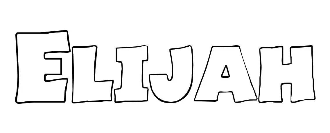 Coloriage Elijah - Prénom à imprimer