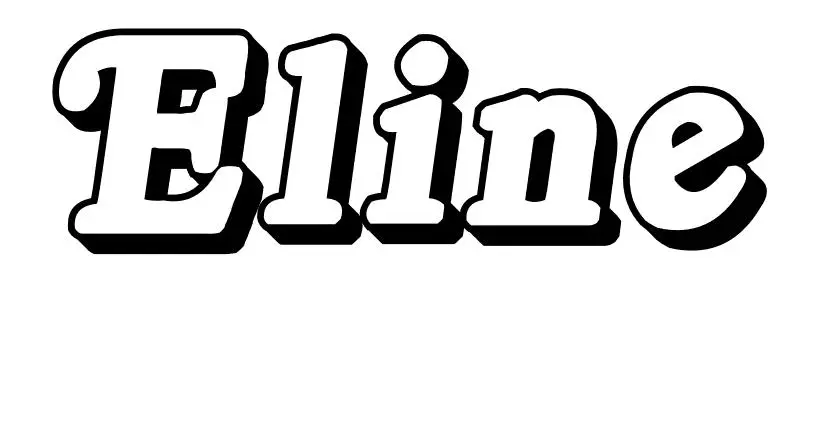 Coloriage Eline - Prénom à imprimer