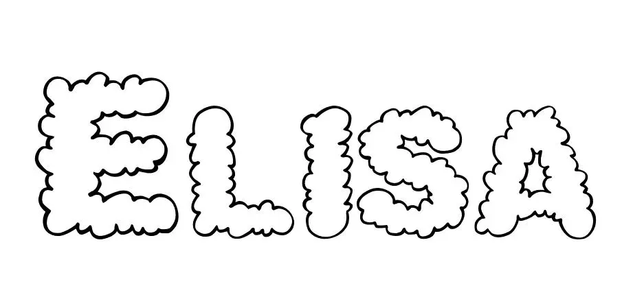 Coloriage Elisa - Prénom à imprimer