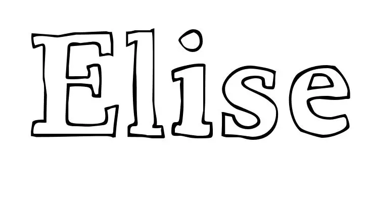 Coloriage Elise - Prénom à imprimer