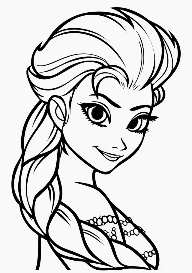 Coloriage Elsa La Belle Princesse - Elsa à imprimer