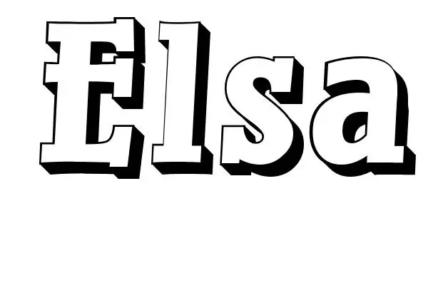 Coloriage Elsa - Prénom à imprimer