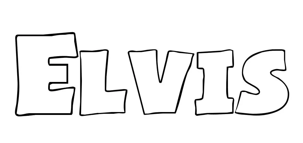 Coloriage Elvis - Prénom à imprimer