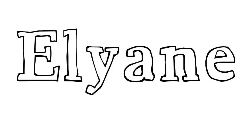 Coloriage Elyane - Prénom à imprimer