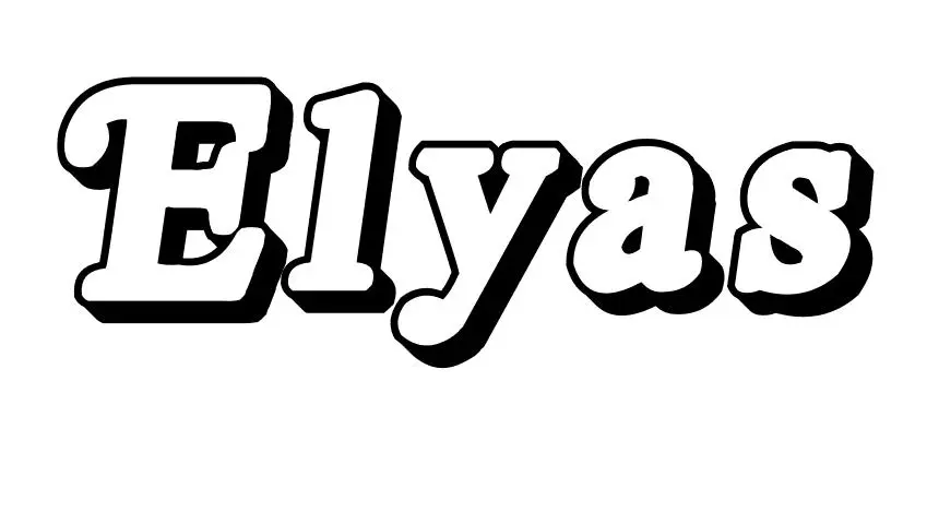 Coloriage Elyas - Prénom à imprimer