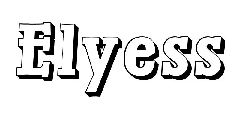 Coloriage Elyess - Prénom à imprimer