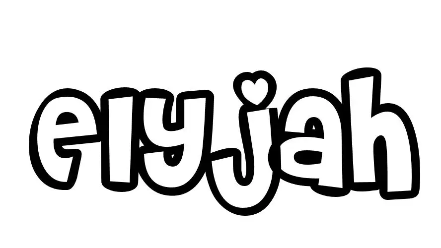 Coloriage Elyjah - Prénom à imprimer