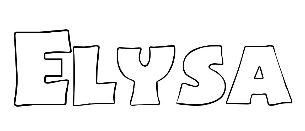 Coloriage Elysa - Prénom à imprimer