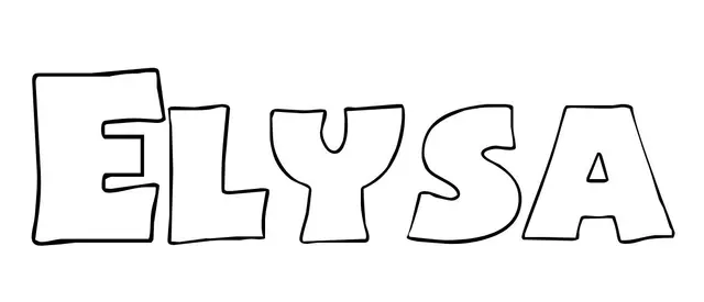 Coloriage Elysa - Prénom à imprimer