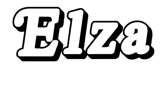 Coloriage Elza - Prénom à imprimer