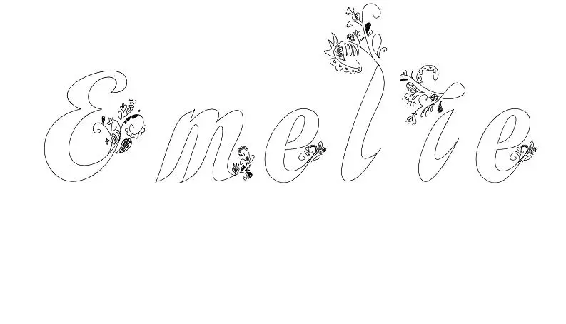 Emelie coloring page to print