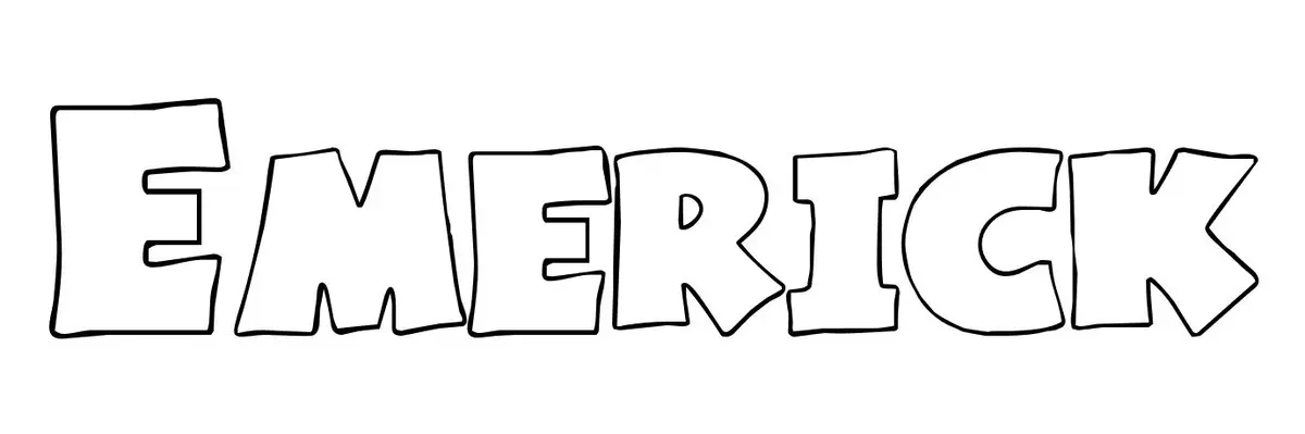Coloriage Emerick - Prénom à imprimer