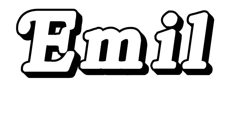 Coloriage Emil - Prénom à imprimer