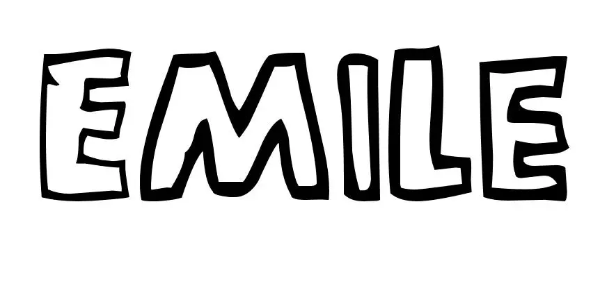 Coloriage Émile - Prénom à imprimer