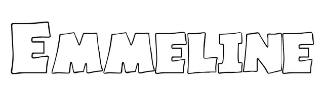 Coloriage Emmeline - Prénom à imprimer