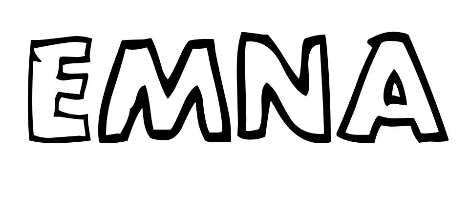 Coloriage Emna - Prénom à imprimer