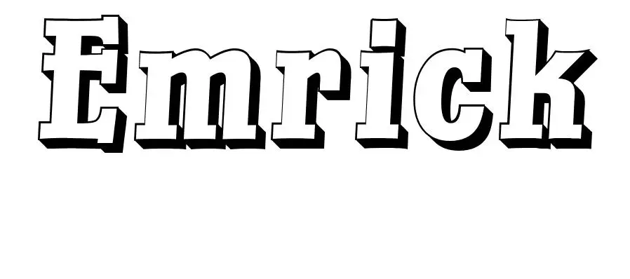 Coloriage Emrick - Prénom à imprimer