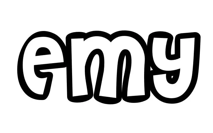 Coloriage Emy - Prénom à imprimer