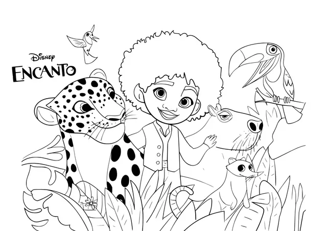 Dibujo de Animales de Encanto para colorear