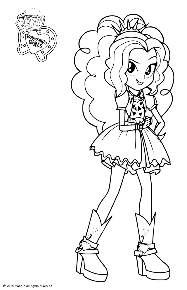Ausmalbild Equestria Girls Prinzessin Ausmalbilder zum Ausdrucken
