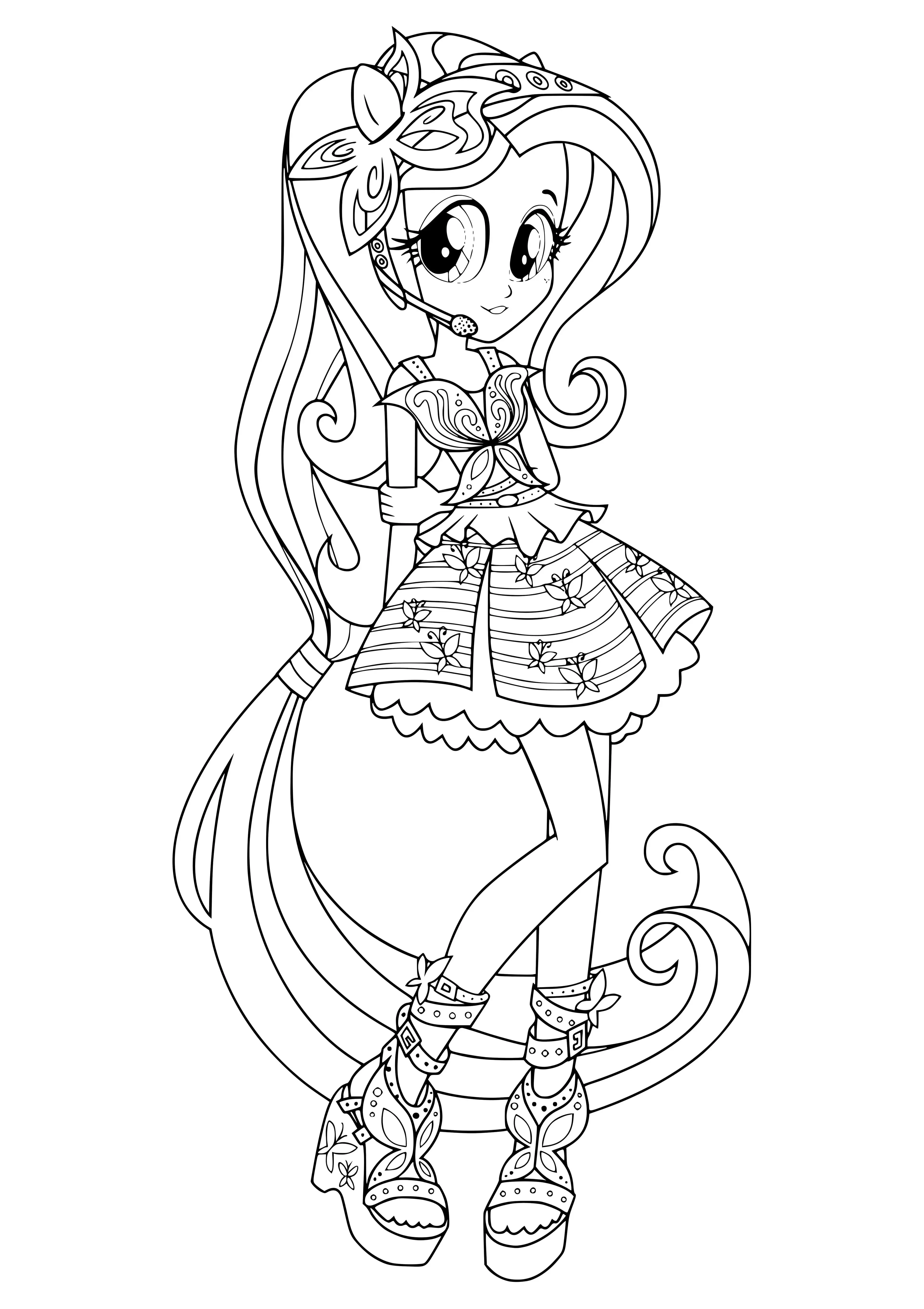 Coloriage Equestria Girls Rainbow Rocks - Equestria girls à imprimer