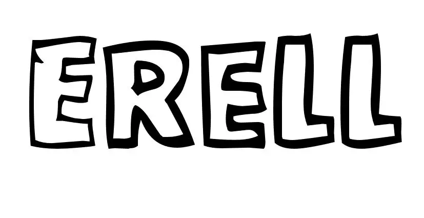 Coloriage Erell - Prénom à imprimer