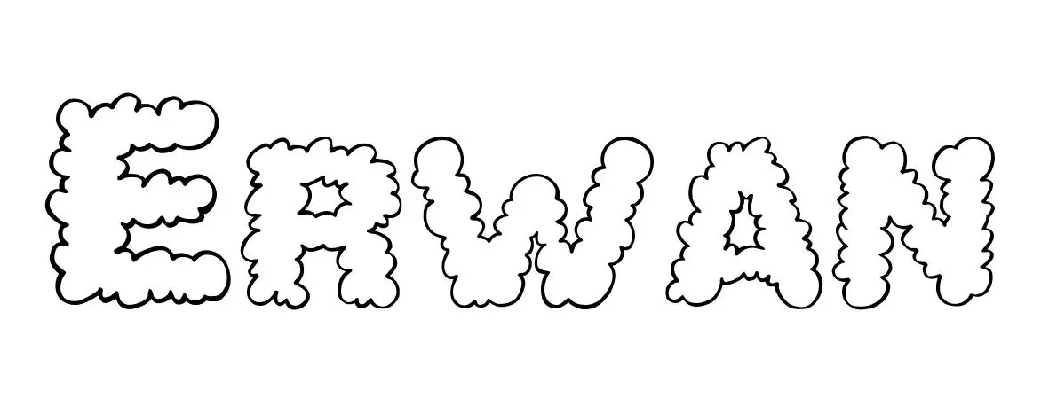 Coloriage Erwan - Prénom à imprimer