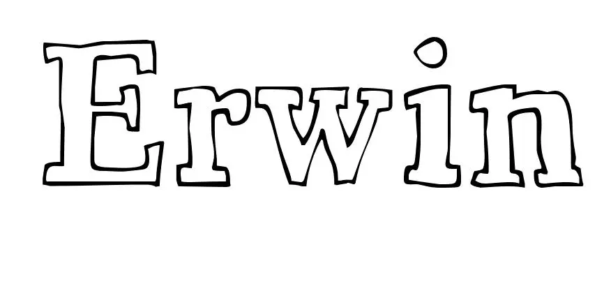 Coloriage Erwin - Prénom à imprimer