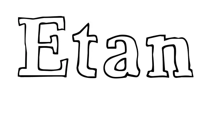 Coloriage Etan - Prénom à imprimer