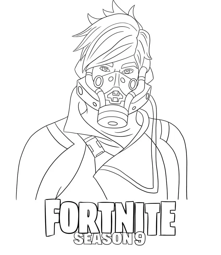Coloriage Ether Fortnite saison 9 créature mystérieuse - Fortnite à imprimer