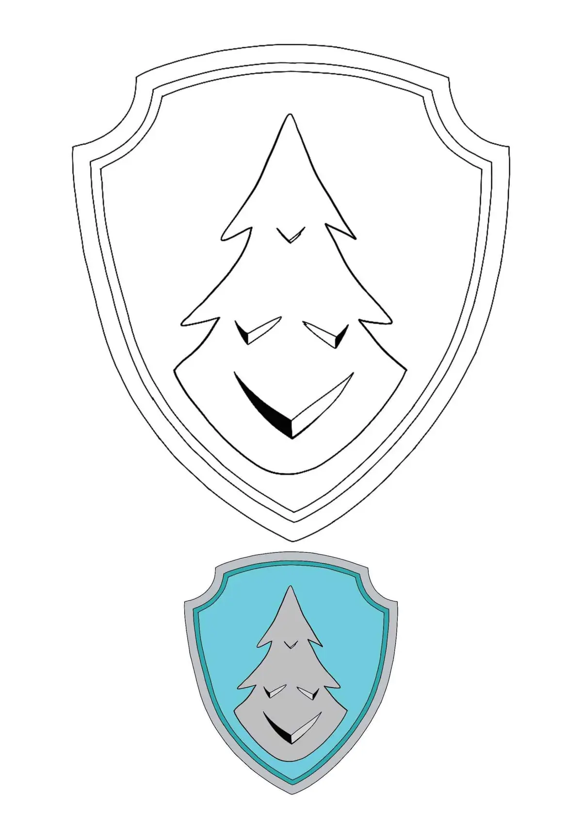 Coloriage Everest insigne Pat Patrouille - Pat patrouille à imprimer