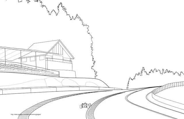 Coloriage F1 Car Circuit - Voiture à imprimer