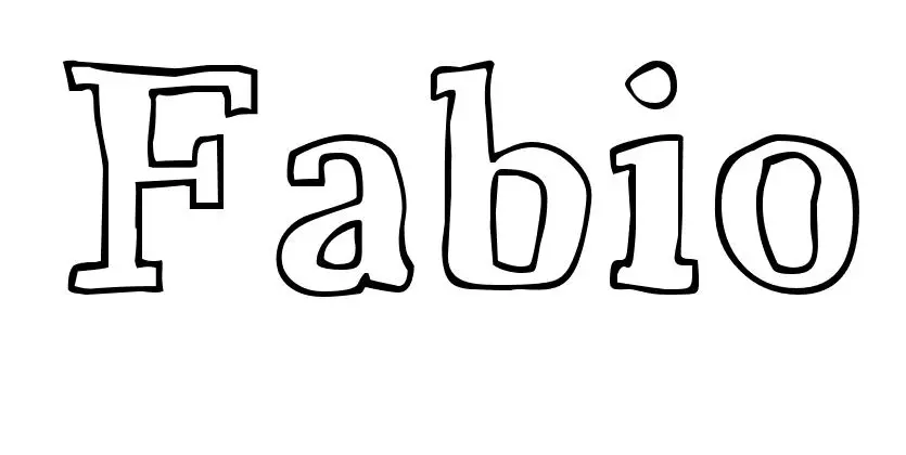 Coloriage Fabio - Prénom à imprimer